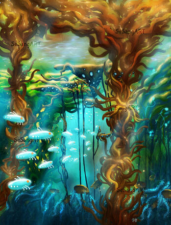Alien underwater world