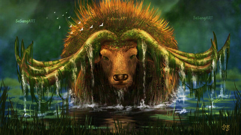 Sker buffalo (Skull Island inspired)